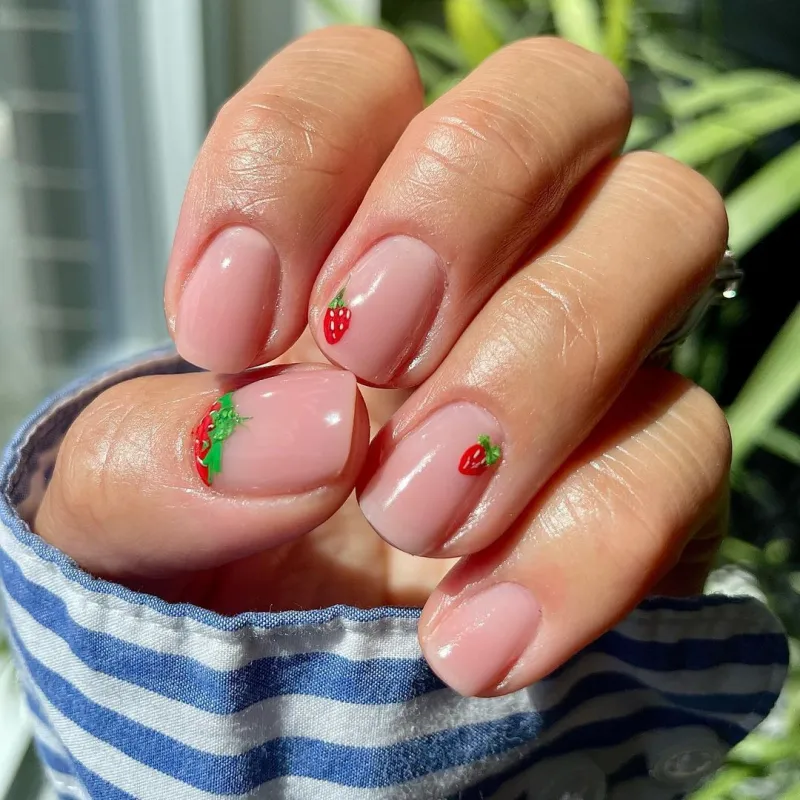 Strawberry nails