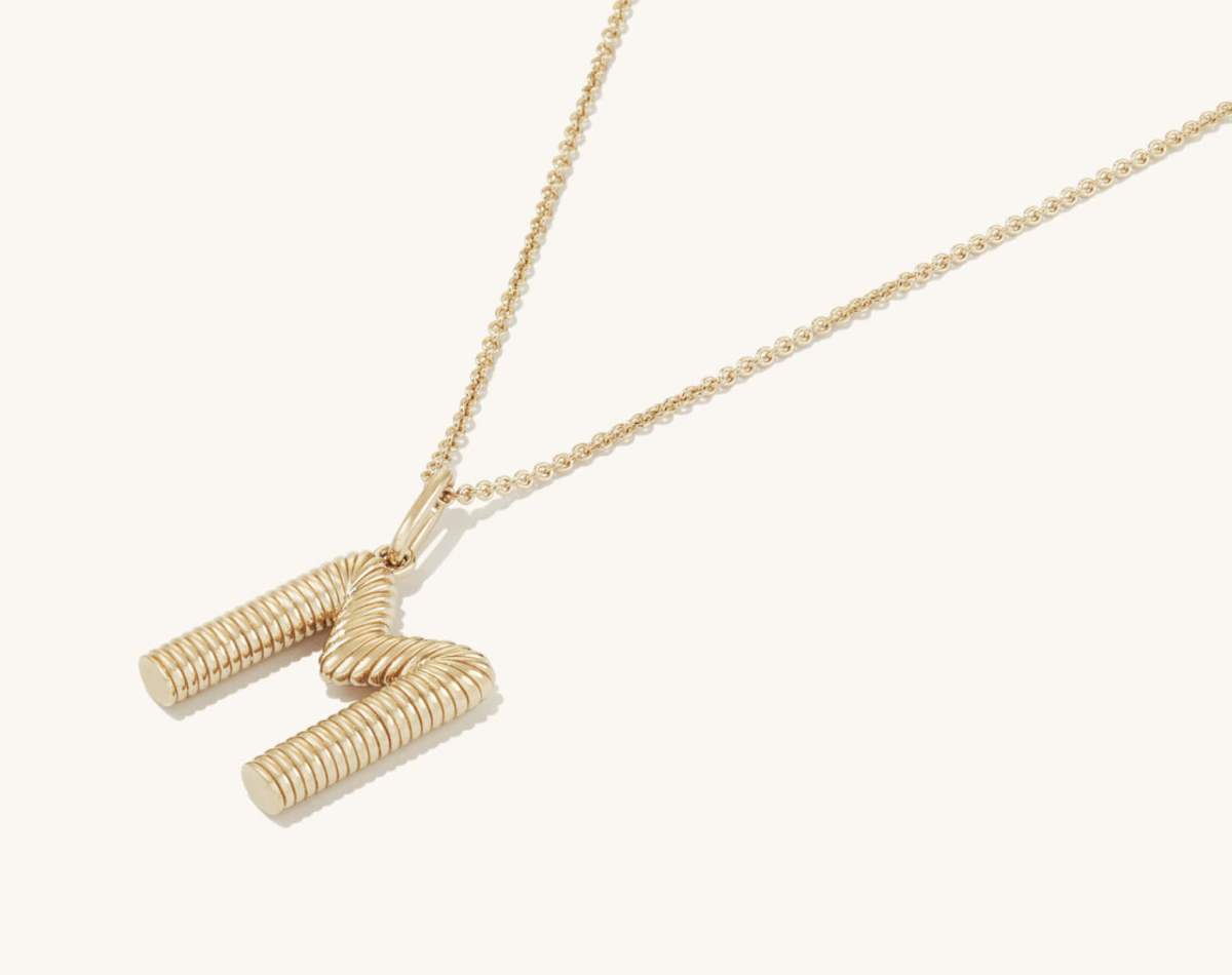 Mejuri Bold Letter Pendant Necklace