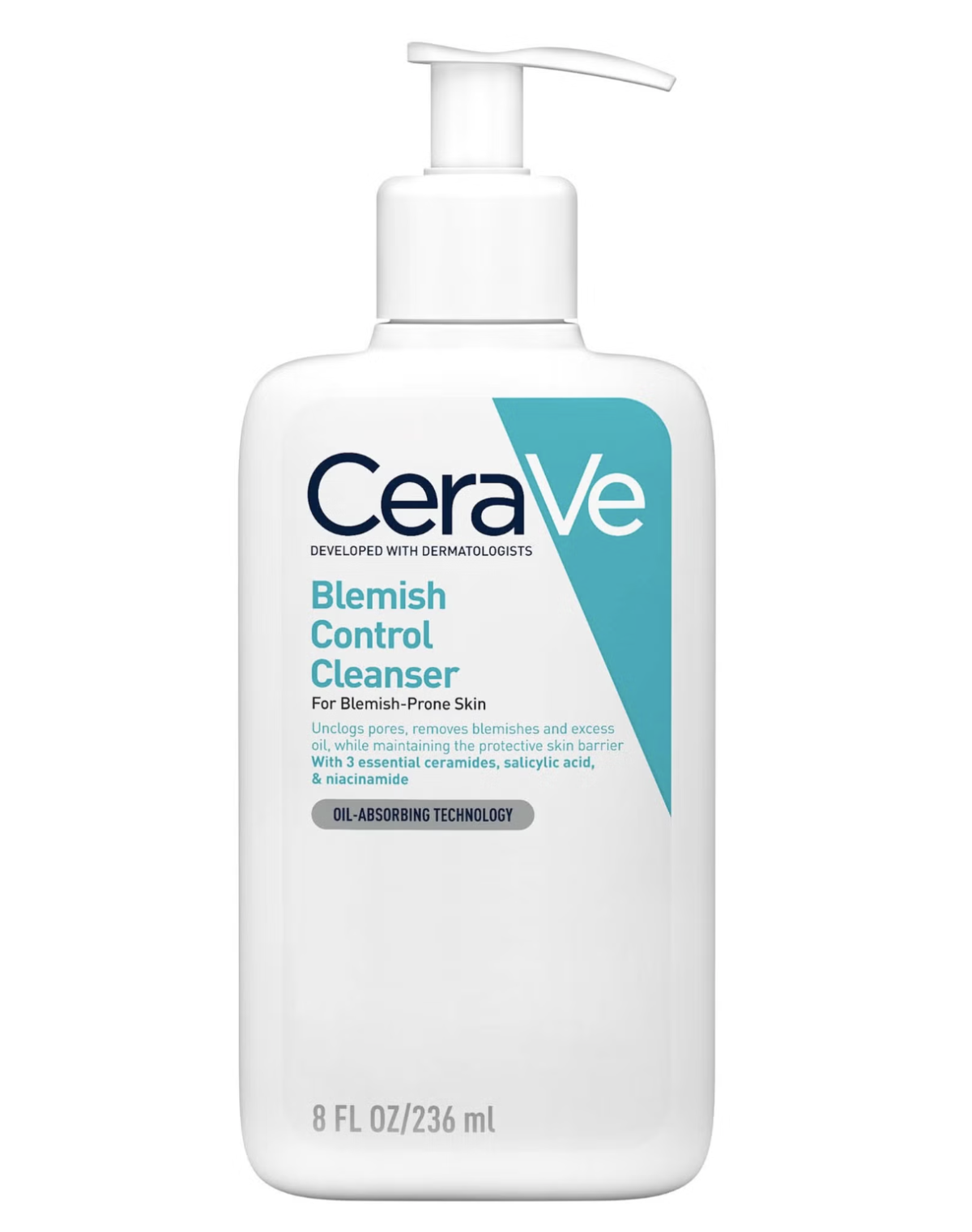 CeraVe Blemish Control Face Cleanser with 2% Salicylic Acid & Niacinamide for Blemish-Prone Skin