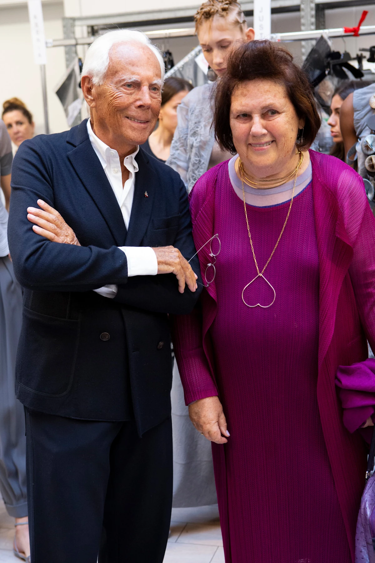 Giorgio Armani i modna kritičarka Suzy Menkes