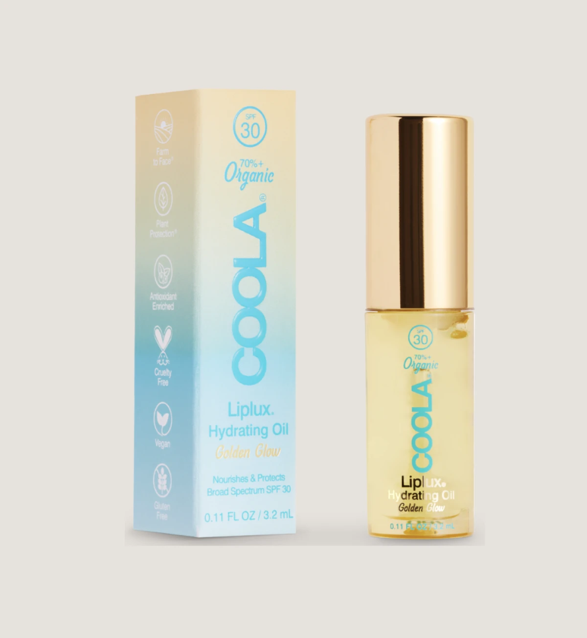 Coola Classic Liplux Organic Hydrating Lip Oil Sunscreen SPF 30