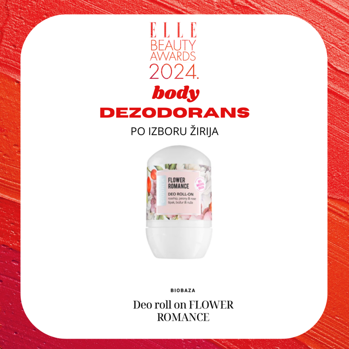 BIOBAZA Deo roll on FLOWER ROMANCE